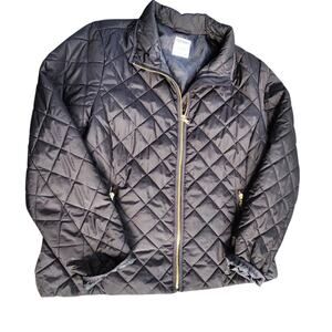OLD NAVY WOMEN LIGHT PUFFER JACKET COAT BLACK QUILTED CLASSIC CASUAL CAPSULE XL